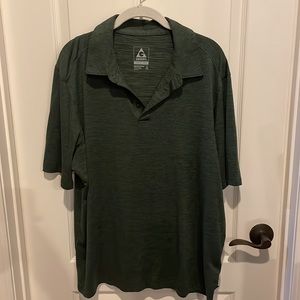 Olive Green Marled Polo Shirt